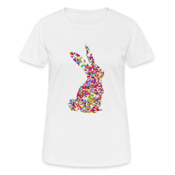 rabbit - Women's Breathable T-Shirt - white - Front - AI Model Female 172 dark (172cm)