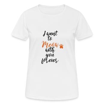 Cat - T-shirt respirant Femme - blanc - Devant - AI Model Female 172 dark (172cm)