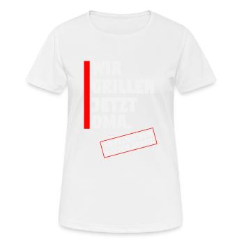 On fait griller grand-mère maintenant - T-shirt respirant Femme - blanc - Devant - AI Model Female 172 dark (172cm)