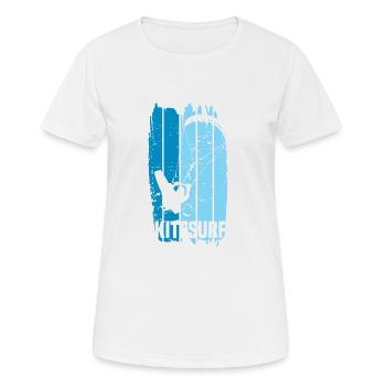Kitesurf Kitesurfer Kite Geschenk - Frauen T-Shirt atmungsaktiv - Weiß - Vorne - AI Model Female 172 dark (172cm)