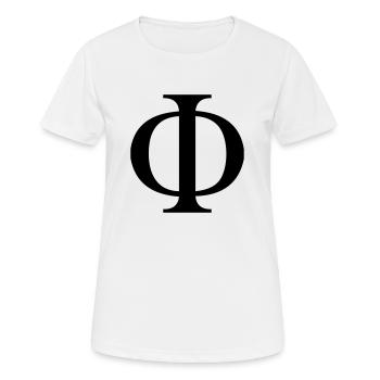 symbole du Nombre d'Or - T-shirt respirant Femme - blanc - Devant - AI Model Female 172 dark (172cm)