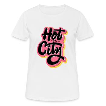 Sommerhitze - Frauen T-Shirt atmungsaktiv - Weiß - Vorne - AI Model Female 172 dark (172cm)