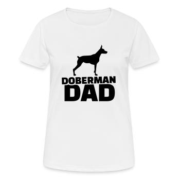 Dobermann - Frauen T-Shirt atmungsaktiv - Weiß - Vorne - AI Model Female 172 dark (172cm)