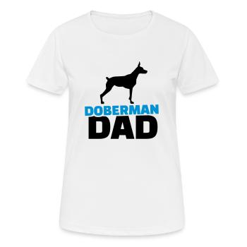 Dobermann - Frauen T-Shirt atmungsaktiv - Weiß - Vorne - AI Model Female 172 dark (172cm)
