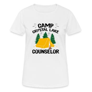 Camp Crystal Lake Berater - Frauen T-Shirt atmungsaktiv - Weiß - Vorne - AI Model Female 172 dark (172cm)