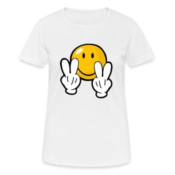Smiley Confident - Women's Breathable T-Shirt - white - Front - AI Model Female 172 dark (172cm)
