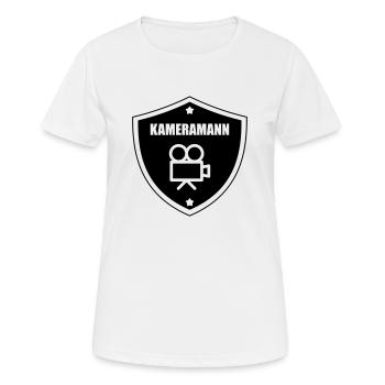 Cameraman / Camera / Video / Cadreur - T-shirt respirant Femme - blanc - Devant - AI Model Female 172 dark (172cm)