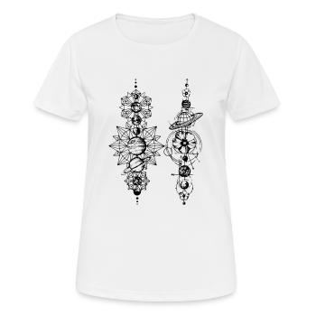 géométrie - T-shirt respirant Femme - blanc - Devant - AI Model Female 172 dark (172cm)