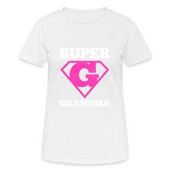 Super Großmutter - Frauen T-Shirt atmungsaktiv - Weiß - Vorne - AI Model Female 172 dark (172cm)