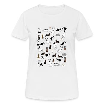 Alle Kaninchen - Frauen T-Shirt atmungsaktiv - Weiß - Vorne - AI Model Female 172 dark (172cm)