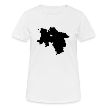 Niedersachsen - Frauen T-Shirt atmungsaktiv - Weiß - Vorne - AI Model Female 172 dark (172cm)