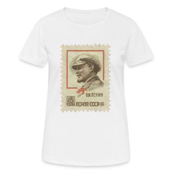 Lenin - Frauen T-Shirt atmungsaktiv - Weiß - Vorne - AI Model Female 172 dark (172cm)
