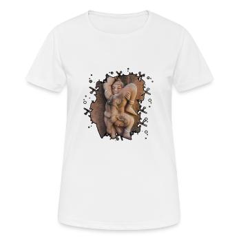 Position 4 - T-shirt respirant Femme - blanc - Devant - AI Model Female 172 dark (172cm)
