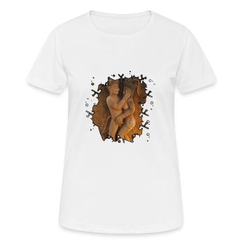 Stellung 11 - Frauen T-Shirt atmungsaktiv - Weiß - Vorne - AI Model Female 172 dark (172cm)