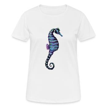 Hippocampe - T-shirt respirant Femme - blanc - Devant - AI Model Female 172 dark (172cm)
