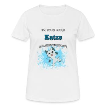 Coole Katze der Nachbarschaft - Frauen T-Shirt atmungsaktiv - Weiß - Vorne - AI Model Female 172 dark (172cm)
