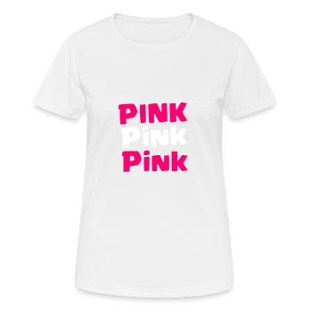 Pink - Women's Breathable T-Shirt - white - Front - AI Model Female 172 dark (172cm)