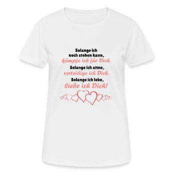 Solange ich lebe, liebe dich Dich! - Frauen T-Shirt atmungsaktiv - Weiß - Vorne - AI Model Female 172 dark (172cm)