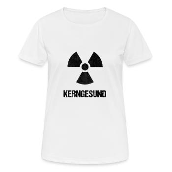 Kerngesund. Atom. Gesund. - Frauen T-Shirt atmungsaktiv - Weiß - Vorne - AI Model Female 172 dark (172cm)