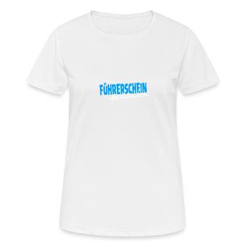 Führerschein bestanden - Frauen T-Shirt atmungsaktiv - Weiß - Vorne - AI Model Female 172 dark (172cm)