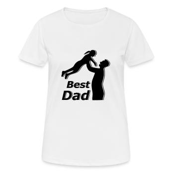 Meilleur papa - T-shirt respirant Femme - blanc - Devant - AI Model Female 172 dark (172cm)