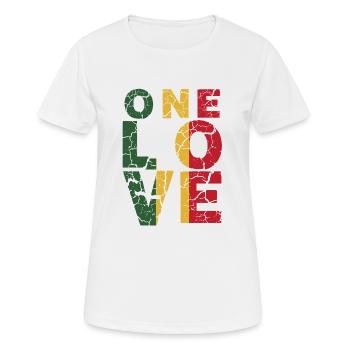 Eine Liebe - Frauen T-Shirt atmungsaktiv - Weiß - Vorne - AI Model Female 172 dark (172cm)