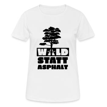 Forêt au lieu d’asphalte ! - T-shirt respirant Femme - blanc - Devant - AI Model Female 172 dark (172cm)