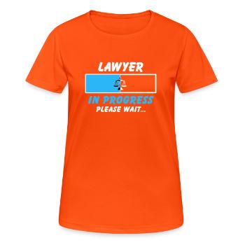 Lawyer In Progress - Women's Breathable T-Shirt - neon orange - Front - AI Model Female 172 dark (172cm)