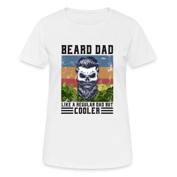 Papa barbe comme papa ordinaire mais plus frais - T-shirt respirant Femme - blanc - Devant - AI Model Female 172 dark (172cm)