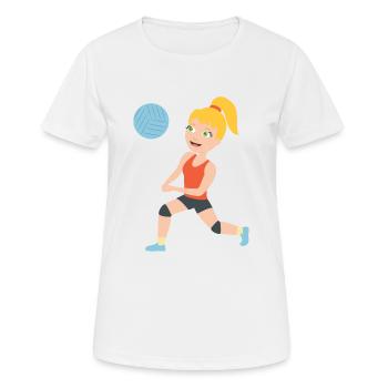 volleyball Spielerin - Frauen T-Shirt atmungsaktiv - Weiß - Vorne - AI Model Female 172 dark (172cm)