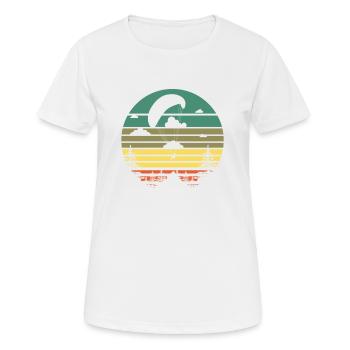 Gleitschirmfliegen - Frauen T-Shirt atmungsaktiv - Weiß - Vorne - AI Model Female 172 dark (172cm)