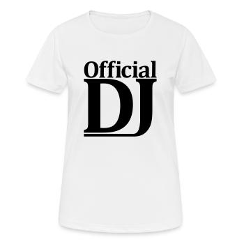 Texte DJ officiel - T-shirt respirant Femme - blanc - Devant - AI Model Female 172 dark (172cm)