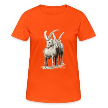 Capricorne - T-shirt respirant Femme - orange néon - Devant - AI Model Female 172 dark (172cm)