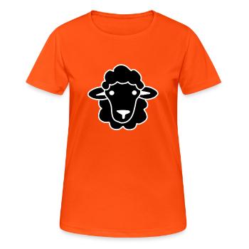 sheep - Women's Breathable T-Shirt - neon orange - Front - AI Model Female 172 dark (172cm)