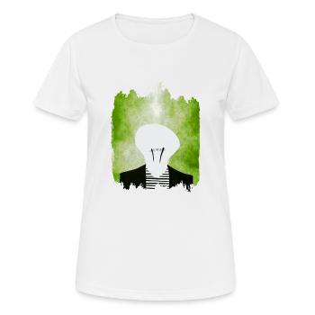 light bulb man - Women's Breathable T-Shirt - white - Front - AI Model Female 172 dark (172cm)