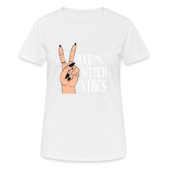 Mauvaises vibrations de sorcière - T-shirt respirant Femme - blanc - Devant - AI Model Female 172 dark (172cm)