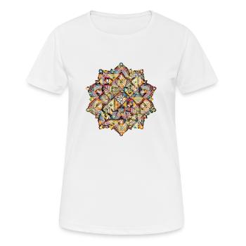 Mandala - T-shirt respirant Femme - blanc - Devant - AI Model Female 172 dark (172cm)