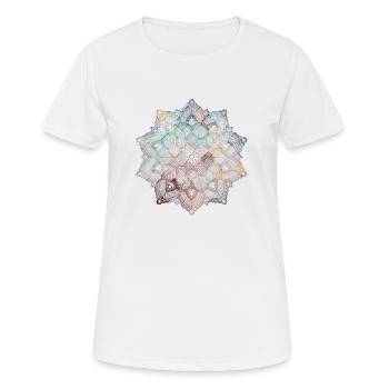Mandala - T-shirt respirant Femme - blanc - Devant - AI Model Female 172 dark (172cm)