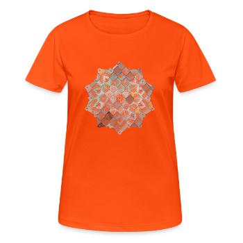 Mandala - Women's Breathable T-Shirt - neon orange - Front - AI Model Female 172 dark (172cm)