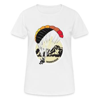 Paragliding gift - Women's Breathable T-Shirt - white - Front - AI Model Female 172 dark (172cm)