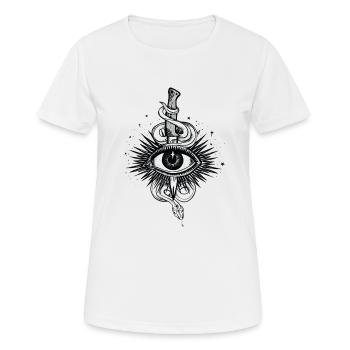 Snake eye - Women's Breathable T-Shirt - white - Front - AI Model Female 172 dark (172cm)