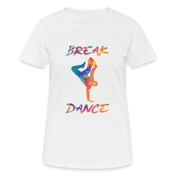 Breakdance breaker bboy hip hop - Women's Breathable T-Shirt - white - Front - AI Model Female 172 dark (172cm)