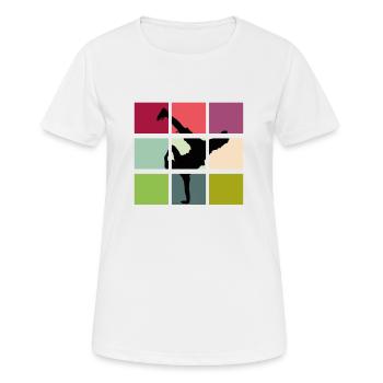 Breakdance breaker retro bboy - Women's Breathable T-Shirt - white - Front - AI Model Female 172 dark (172cm)