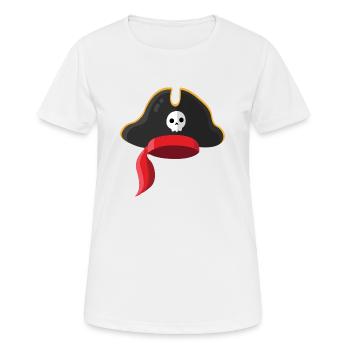 Pirate hat - Women's Breathable T-Shirt - white - Front - AI Model Female 172 dark (172cm)