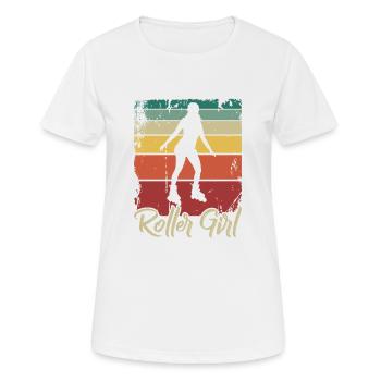Roller Girl Rollerblades - Women's Breathable T-Shirt - white - Front - AI Model Female 172 dark (172cm)