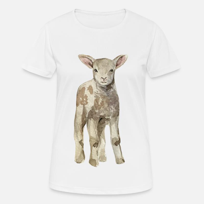 Mouton bébé - T-shirt respirant Femme - blanc