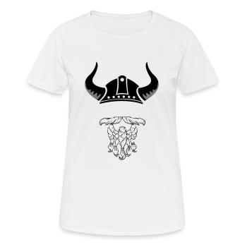 wikinger - Frauen T-Shirt atmungsaktiv - Weiß - Vorne - AI Model Female 172 dark (172cm)