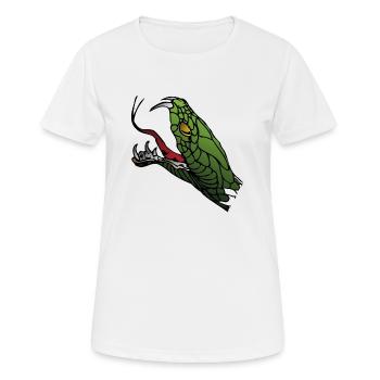 Schlange vipere Zunge tätowierung Zeichnung - Frauen T-Shirt atmungsaktiv - Weiß - Vorne - AI Model Female 172 dark (172cm)
