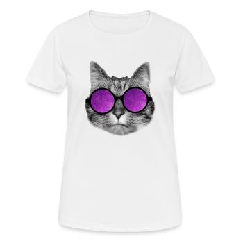 Space kitty - Women's Breathable T-Shirt - white - Front - AI Model Female 172 dark (172cm)