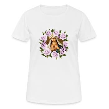 Sainte Marie-Vierge-sainte-mère-jésus - T-shirt respirant Femme - blanc - Devant - AI Model Female 172 dark (172cm)